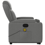 vidaXL Fauteuil de massage inclinable Gris foncé Tissu