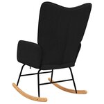 vidaXL Chaise à bascule Noir Tissu