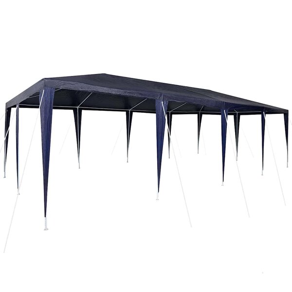vidaXL Tente de fête Bleu 800 x 400 x 266 cm Polyéthylène et acier
