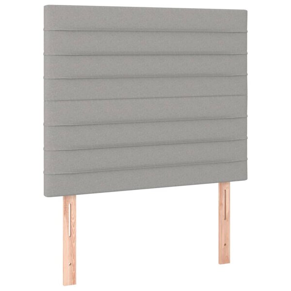 vidaXL Têtes de lit 2 Pièces Gris clair 100x5x78/88 cm Tissu