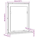 Miroir de salle de bain vidaXL Chêne artisanal 50x12x60 cm en bois d'ingénierie