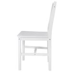 vidaXL Chaises à manger lot de 4 blanc bois de pin