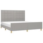 vidaXL Cadre de lit sans matelas gris clair 160x200 cm tissu