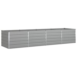 vidaXL Jardinière Gris clair 195 x 100 x 45 cm Acier galvanisé
