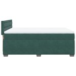 vidaXL Sommier à lattes de lit et matelas Vert foncé 160x200cm Velours
