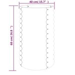 vidaXL Jardinière de jardin Acier galvanisé 40x40x68 cm Argenté