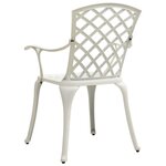 vidaXL Chaises de jardin lot de 2 Aluminium coulé Blanc