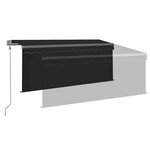 vidaXL Auvent rétractable automatique avec store 3 5x2 5 m Anthracite