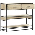 vidaXL Table console chêne sonoma 90x35x80 cm bois d'ingénierie