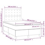 vidaXL Sommier à lattes de lit avec matelas Blanc 120x200cm Similicuir