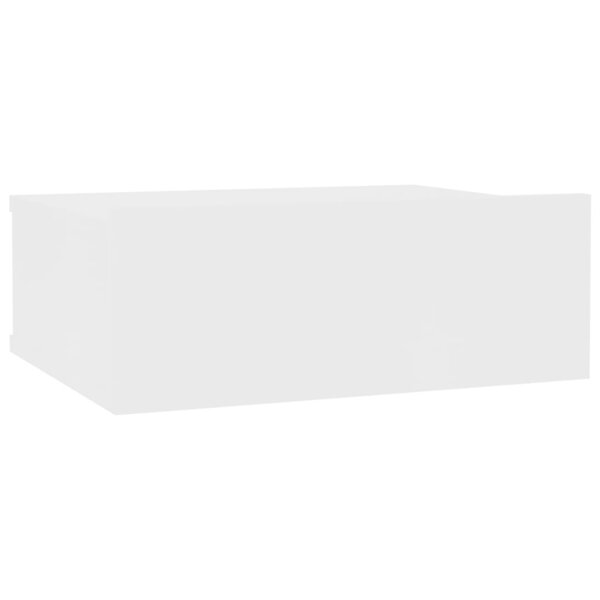 vidaXL Table de chevet flottante Blanc 40x30x15 cm Bois d'ingénierie