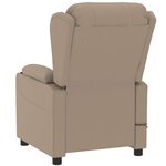 vidaXL Fauteuil de massage électrique Cappuccino Similicuir