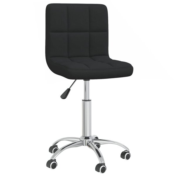 vidaXL Chaise pivotante de bureau Noir Tissu
