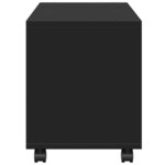 vidaXL Armoire à roulettes noir 72x33x42 5 cm bois d'ingénierie