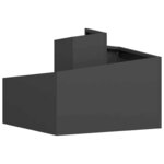 vidaXL Cache-pot de jardin Noir 60 x 60 x 50 cm Acier