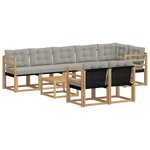 vidaXL Ensemble de canapés d'extérieur 9 Pièces Blanc et gris clair
