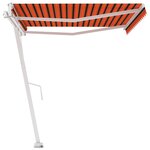 vidaXL Auvent automatique sur pied 450x300 cm Orange/marron