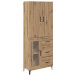 vidaXL Haut Armoire Montage mural Chêne artisanal 69 5 x 34 x 180 cm