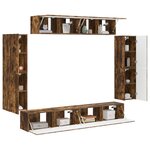 vidaXL Meuble TV 8 Pièces Chêne fumé