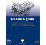 Bloc 20 Feuilles de Dessin à Grain Fin 24x32 cm 224g Blanc CLAIREFONTAINE