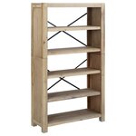 vidaXL Bibliothèque 5 niveaux 80x30x140 cm Bois solide d'acacia