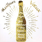 Carte Meilleurs Vœux avec Enveloppe Blanche 15x15cm