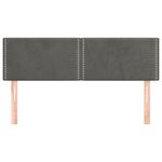 vidaXL Têtes de lit 2 Pièces Gris foncé 72x5x78/88 cm Velours