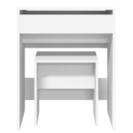 vidaXL Coiffeuse et tabouret blanc 60x40x113 5 cm