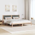 vidaXL Cadre de lit Gris foncé 160 x 200 cm Pin massif