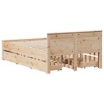 vidaXL Cadre de lit sans matelas avec tête de lit 135x190 cm bois pin