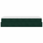 vidaXL Cadre de lit ottoman avec matelas vert foncé 80x200 cm velours