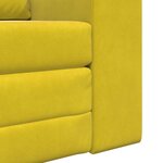 vidaXL Canapé-Lit Jaune 98 x 71 x 83 cm Velours