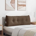 vidaXL Coussin de Dos Marron 120 x 24 x 50 cm tissu
