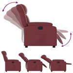 vidaXL Fauteuil inclinable électrique Rouge bordeaux Similicuir