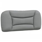 vidaXL Coussin de tête de lit gris clair 90 cm tissu