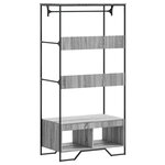 vidaXL Armoire sonoma gris 90x50x180 cm bois d'ingénierie