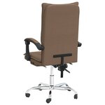 vidaXL Fauteuil inclinable de bureau Marron Tissu