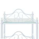 vidaXL Tables de chevet 2 Pièces Acier et verre trempé 45x30 5x60cm Blanc