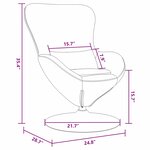 Chaise Œuf vidaXL Tissu Noir