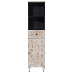 vidaXL Armoire de salle de bain avec tiroir Blanc 38 x 33 5 x 160 cm
