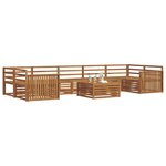 vidaXL Ensemble de canapés d'extérieur 8 Pièces Naturel