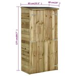 vidaXL Abri à outils pour jardin Pin 85x48x177 cm