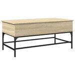 vidaXL Table basse chêne sonoma 100x50x45cm bois d'ingénierie et métal