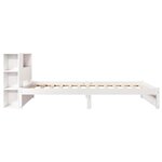 vidaXL Lit bibliothèque sans matelas blanc 90x190cm bois de pin massif