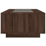 vidaXL Table basse avec LED infini chêne marron 116x69x40 cm