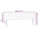 vidaXL Tête de lit à LED Gris foncé 200x5x78/88 cm Tissu
