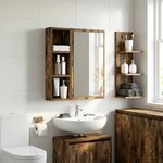vidaXL Armoire murale de salle de bain Chêne Fumé 20 x 10 x 60 5 cm