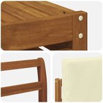 vidaXL Ensemble de canapé d'angle avec coussin 7 Pièces Naturel et Crème