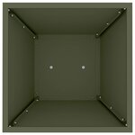 vidaXL Jardinière à pilier 2 Pièces Olive 35 x 35 x 73 cm