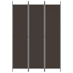 vidaXL Cloison de séparation 3 panneaux Marron 150x220 cm Tissu